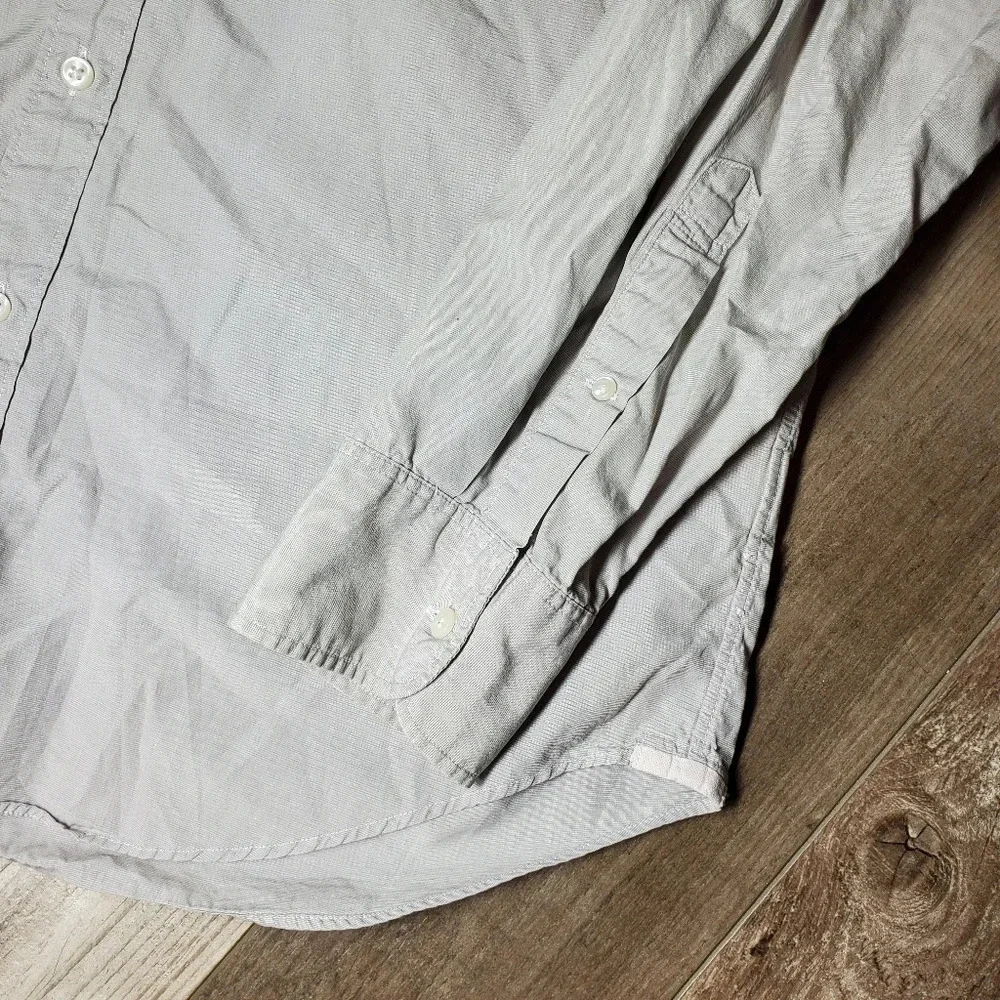 J. Crew Gray Men's Button Down Long Sleeve Classic Fit Size Large